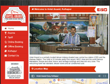 Tablet Screenshot of hotelanand.co.in